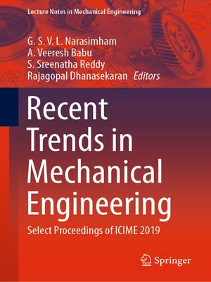 cover image of Recent Trends in Mechanical Engineering